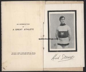 cahier souvenir du "match des étoiles", 2 janvier 1908.